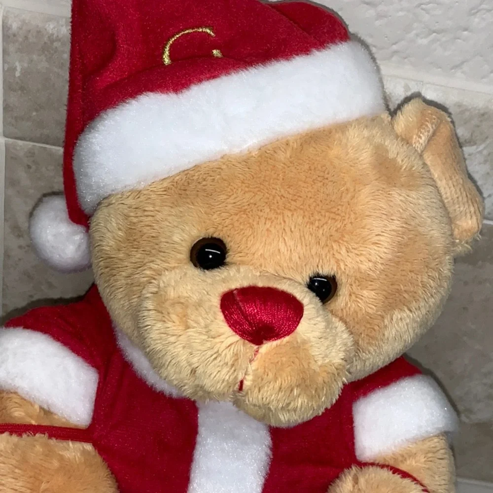 Godiva Santa Bear Plush Toy 2013 Limited Edition Red White Holiday Stocking Hat